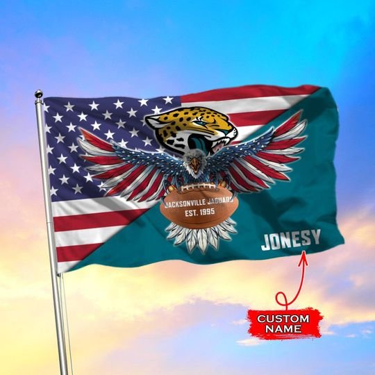 Jacksonville Jaguars American Football Custom Name Flag – LIMITED EDITION