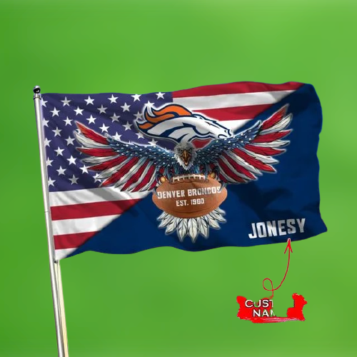 22-Denver Broncos American Football Custom Name Flag (2)