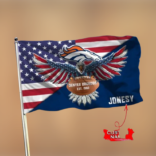 22-Denver Broncos American Football Custom Name Flag (3)