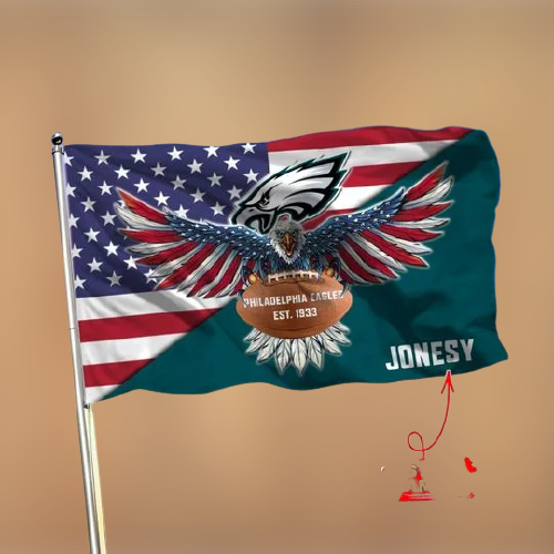 23-Philadelphia Eagles American Football Custom Name Flag (1)