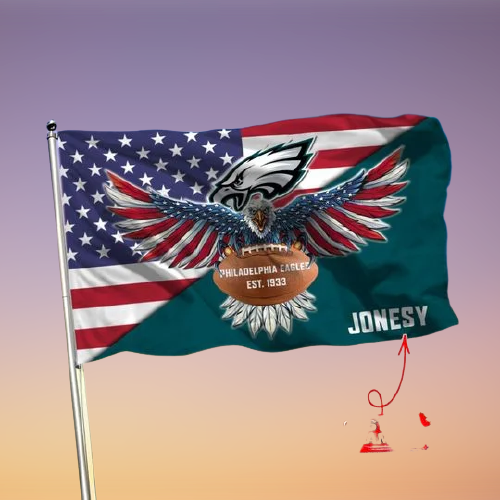 23-Philadelphia Eagles American Football Custom Name Flag (2)