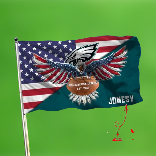 23-Philadelphia Eagles American Football Custom Name Flag (3)