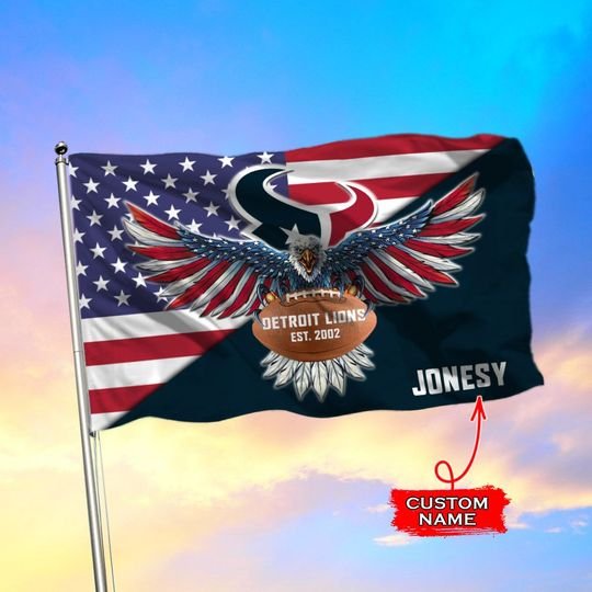 Houston Texans American Football Custom Name Flag – LIMITED EDITION