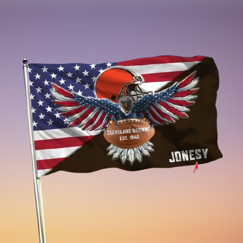 25-Cleveland Brows American Football Custom Name Flag (1)