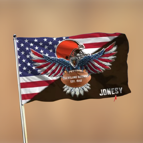 25-Cleveland Brows American Football Custom Name Flag (2)