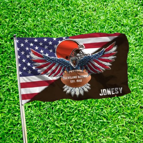25-Cleveland Brows American Football Custom Name Flag (3)