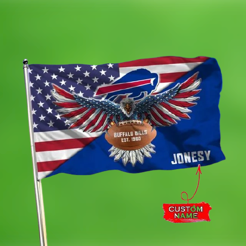 28-Buffalo Bills American Football Custom Name Flag (2)