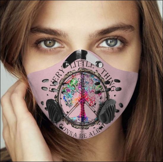 Hippie everything gonna be alright filter activated carbon face mask
