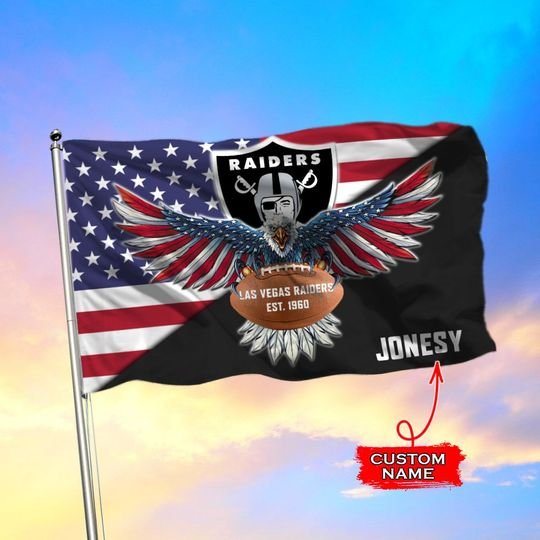 Las Vegas Raiders American Football Custom Name Flag- LIMITED EDITION