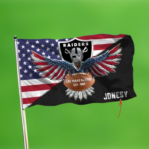 30-Las Vegas Raiders American Football Custom Name Flag (2)
