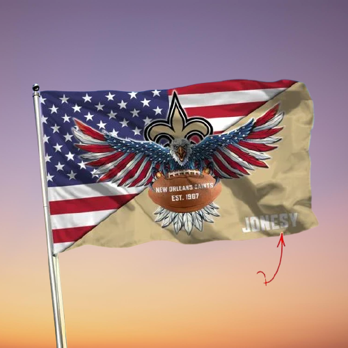 4-New Orleans Saints American Football Custom Name Flag (1)