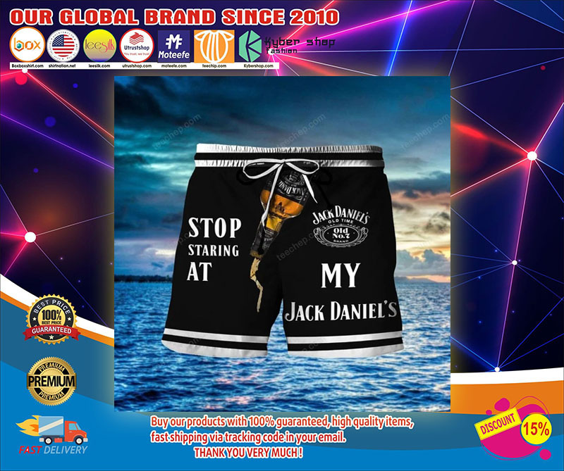 Stop staring at my jack daniel's beach short