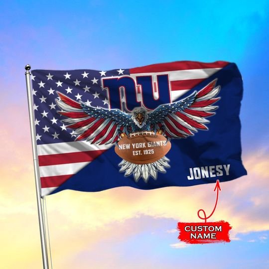 8-New York Giants American Football Custom Name Flag (1)