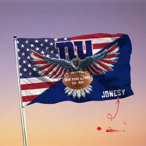 8-New York Giants American Football Custom Name Flag (1)