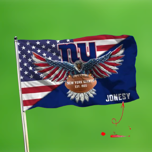 8-New York Giants American Football Custom Name Flag (2)