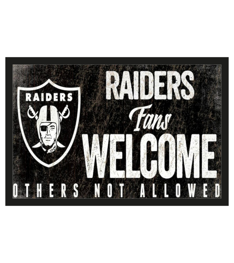 Las Vegas Raiders fans welcome others not allowed doormat 1