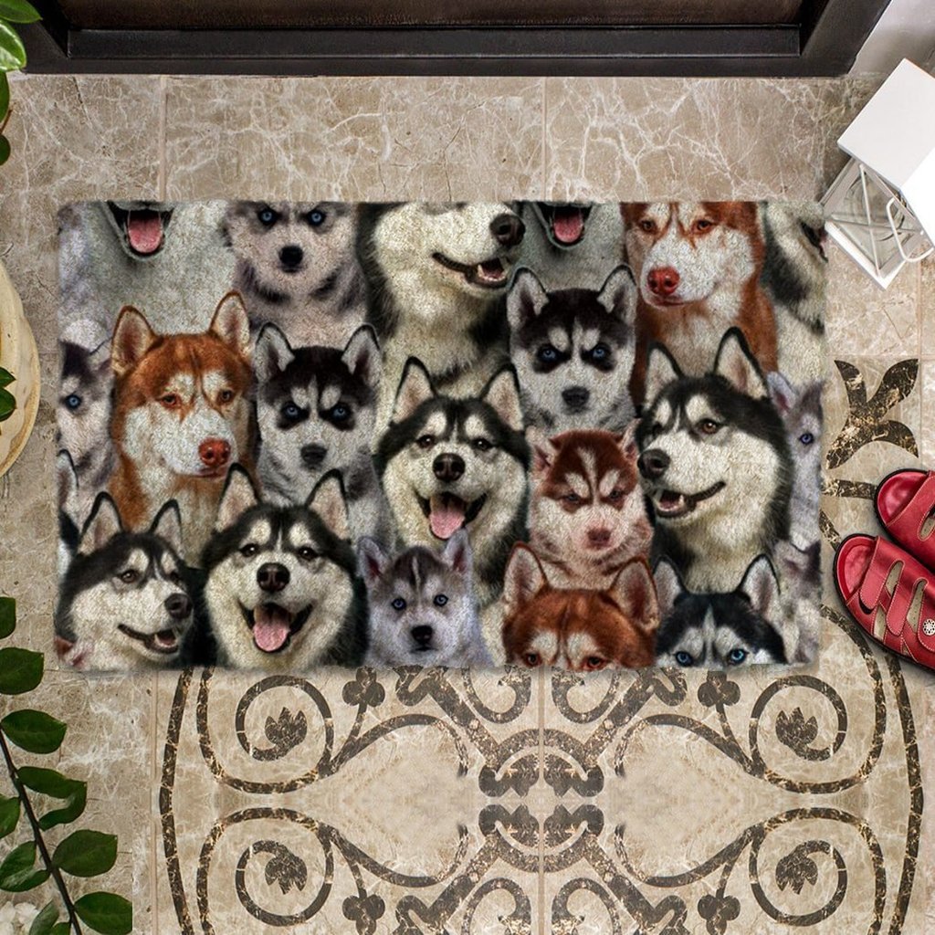 A Bunch Of Huskies Doormat – Saleoff 081021