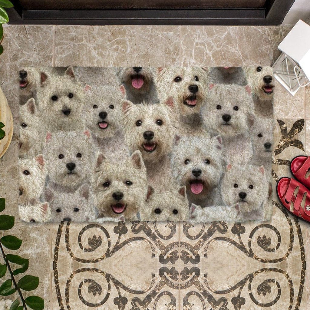 A Bunch Of West Highland White Terriers Doormat – Saleoff 081021