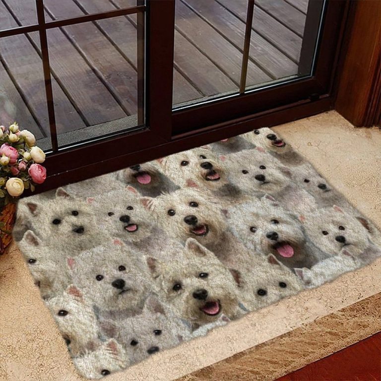 A Bunch Of West Highland White Terriers Doormat