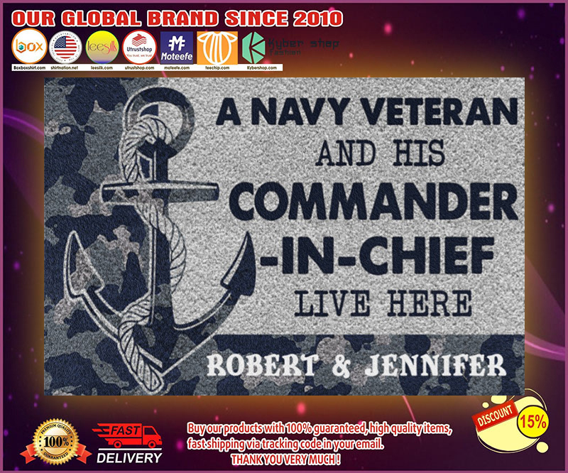 A navy veteran and his commander in chief live here doormat 4
