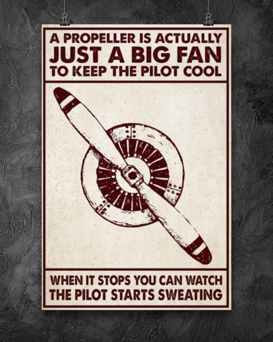 Aircraft a propeller is actually just a big fan to keep the pilot cool poster 7