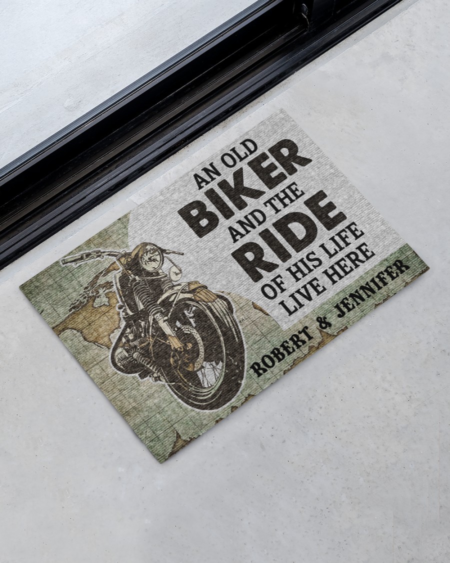 An old biker and the ride of his life live here doormat 7