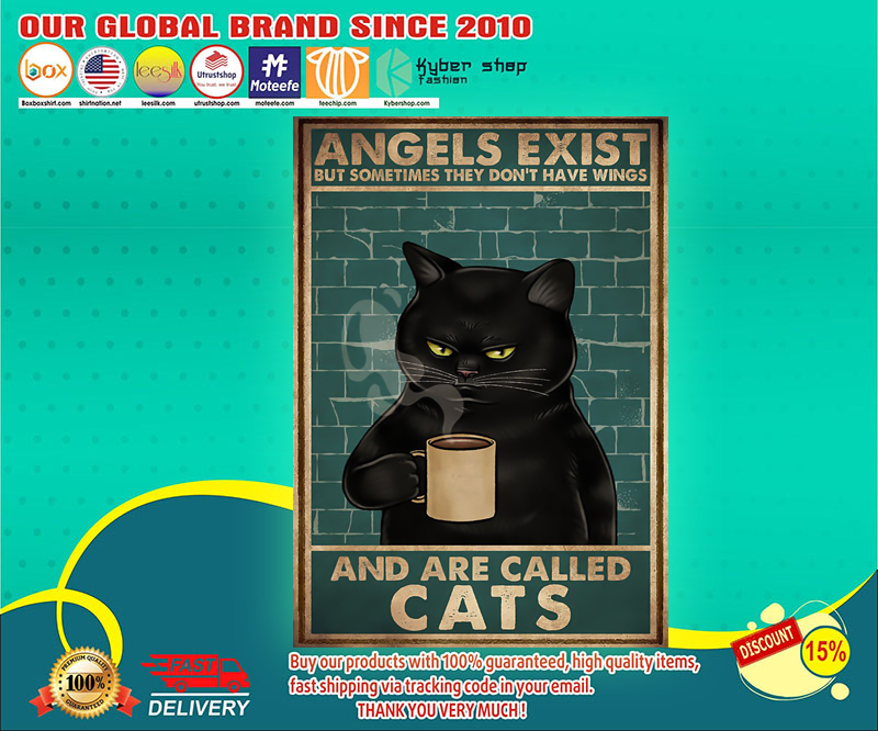 Angels exist but sometimes they don't have wings and are called cats poster 3