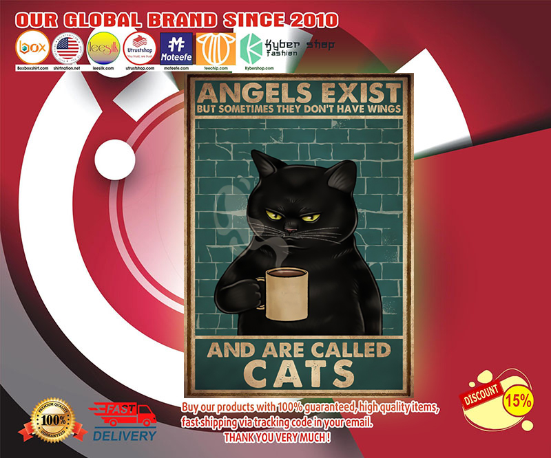 Angels exist but sometimes they don't have wings and are called cats poster 4
