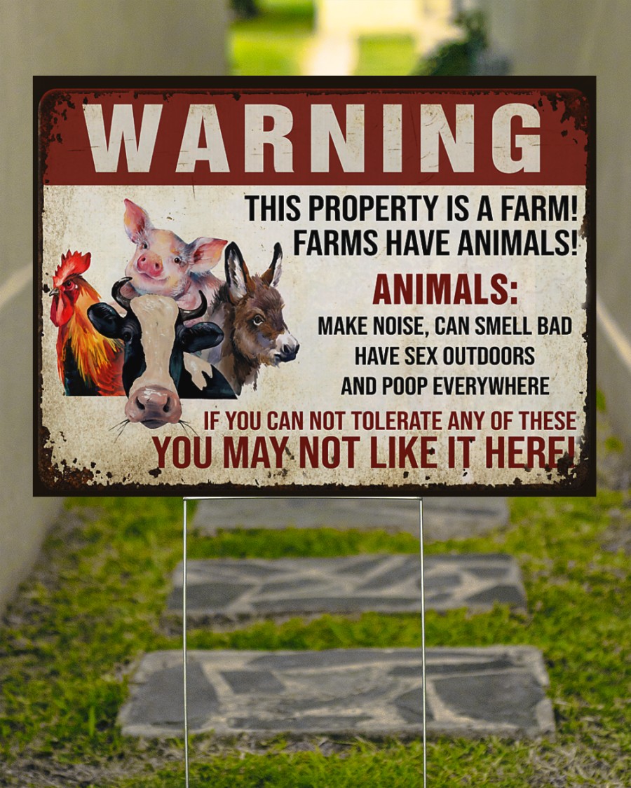 Animals Warninng this property is a farm yard signs Picture 3