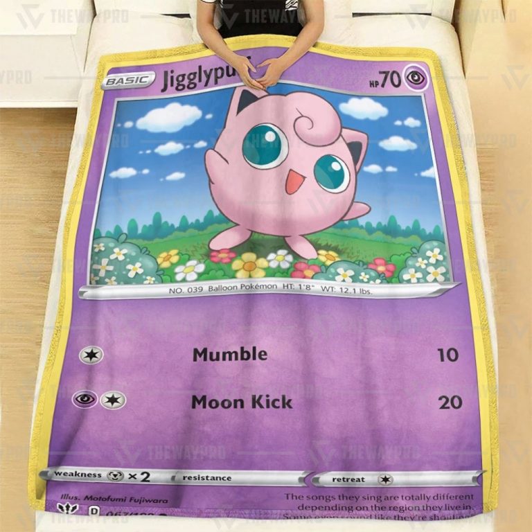 Anime Pokemon Jigglypuff Common custom blanket and quilt