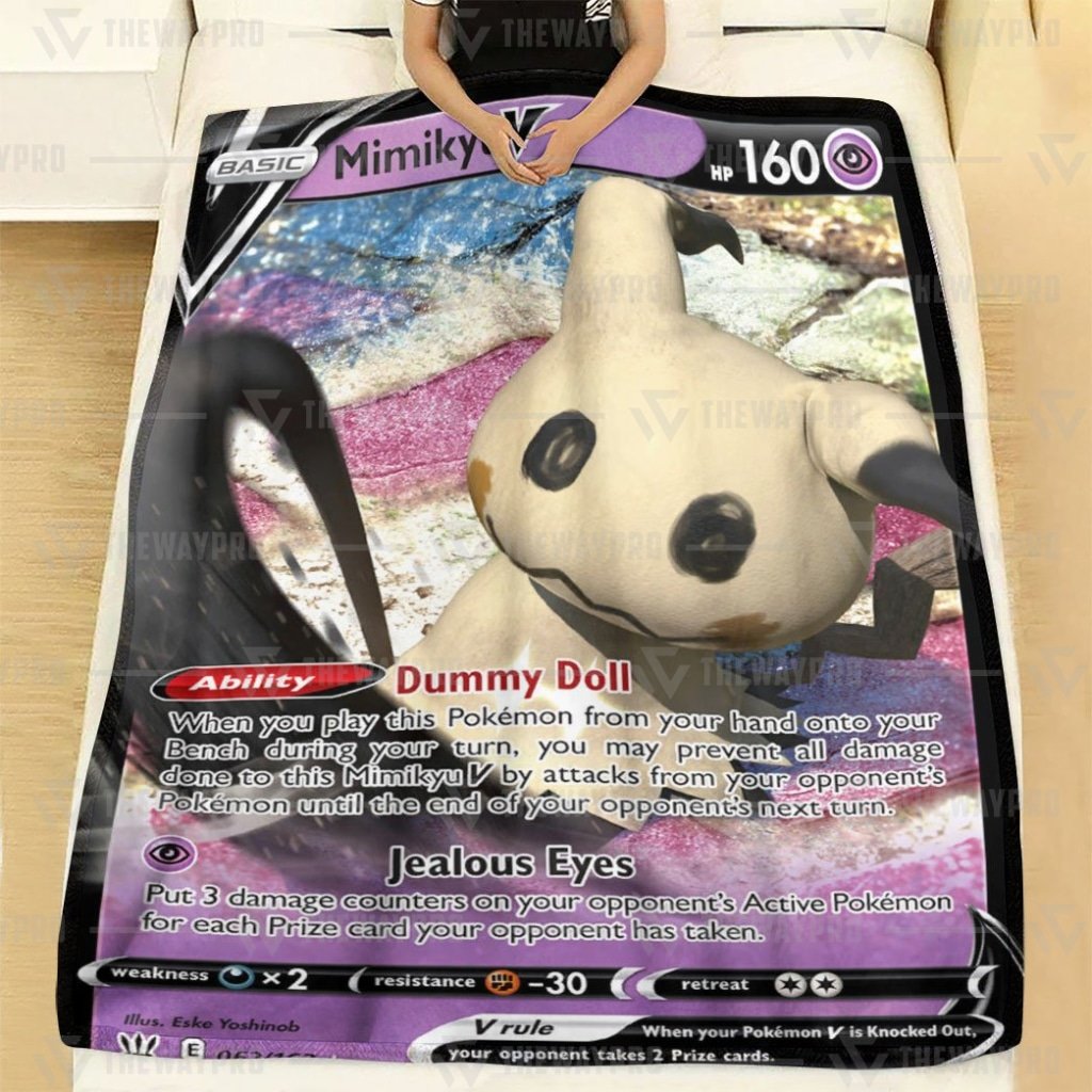 Anime Pokemon Mimikyu V custom blanket and quilt – Saleoff 261021