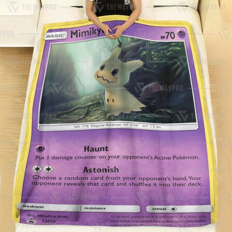 Anime Pokemon Mimikyu custom blanket and quilt