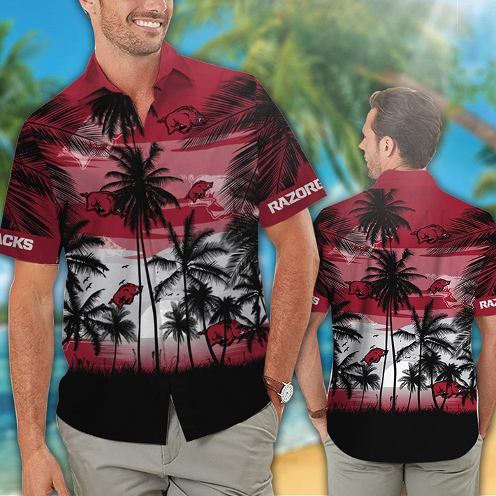 Arkansas Razorbacks Tropical Hawaiian Shirt, Short