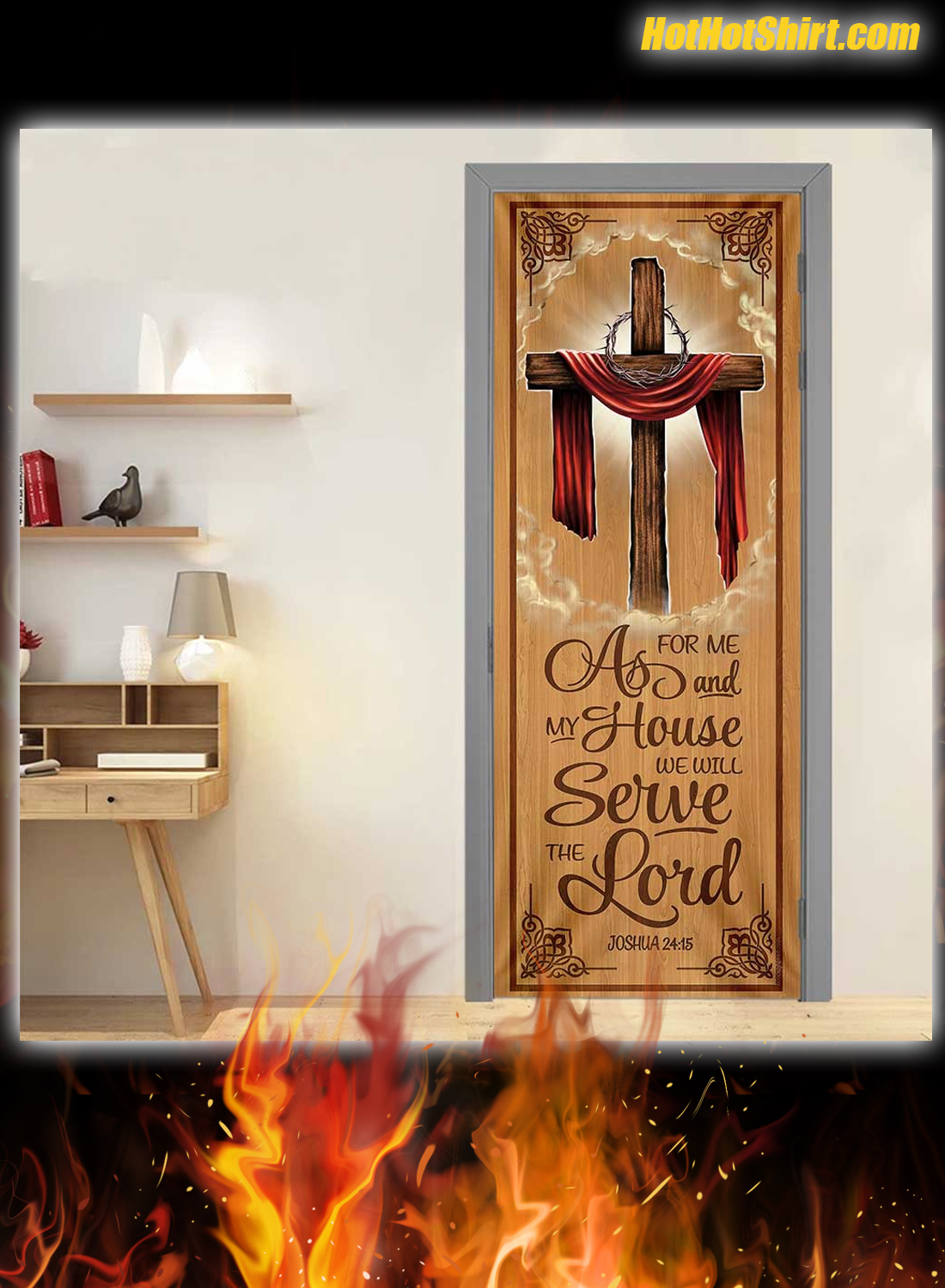 As For Me And My House We Will Serve The Lord Door Cover 3