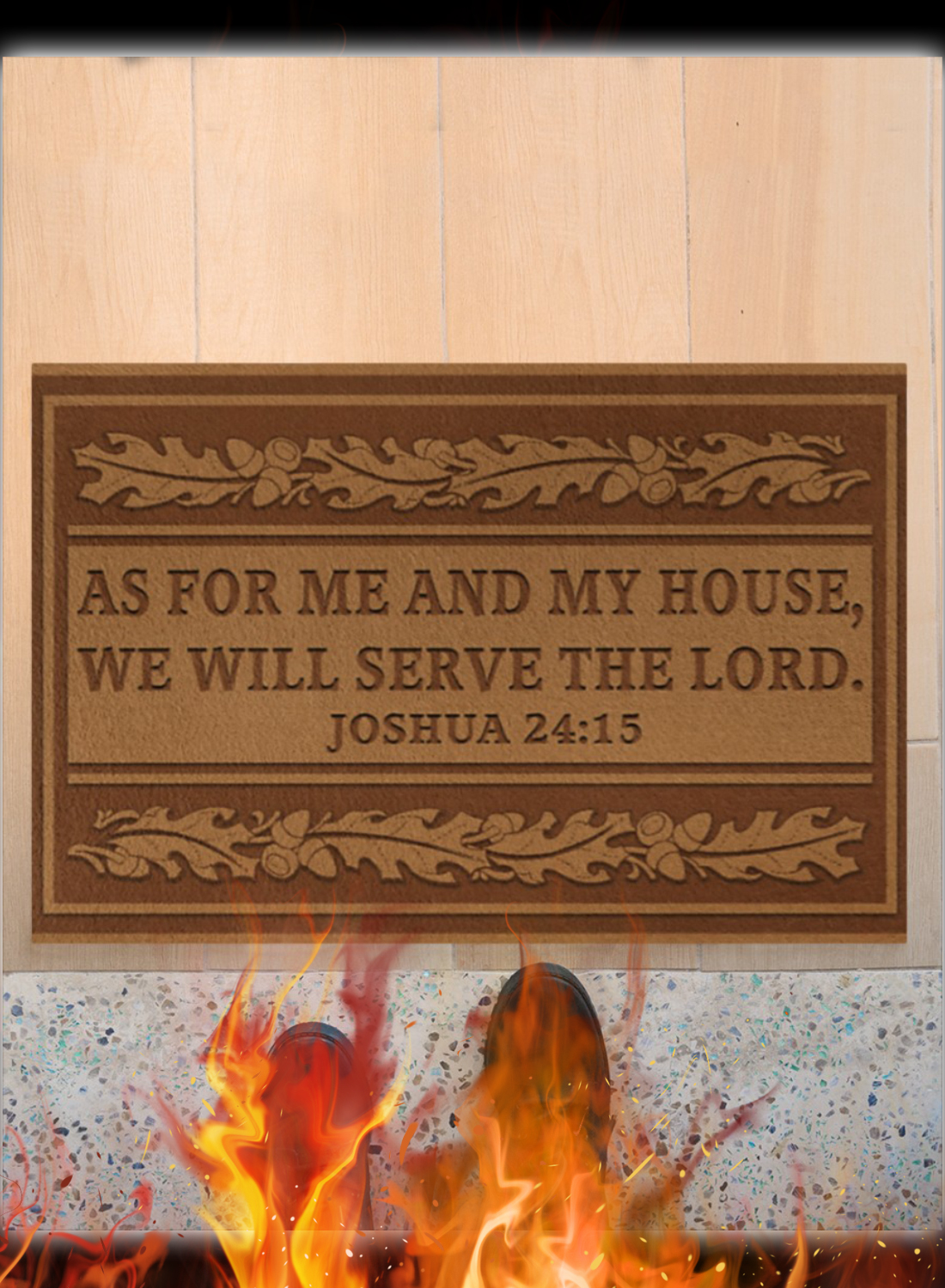 As For Me And My House We Will Serve The Lord Joshua 24 15 Doormat 3