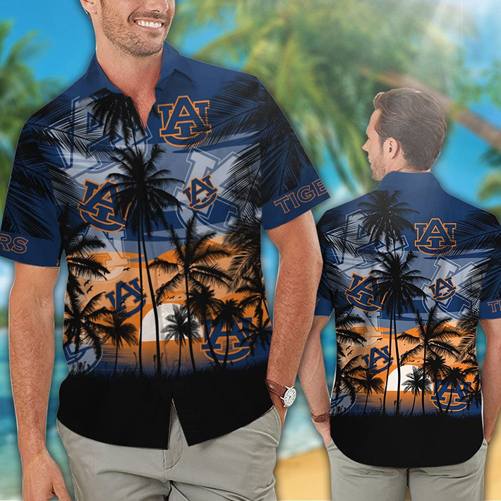 Auburn Tigers Tropical Hawaiian Shirt, Short