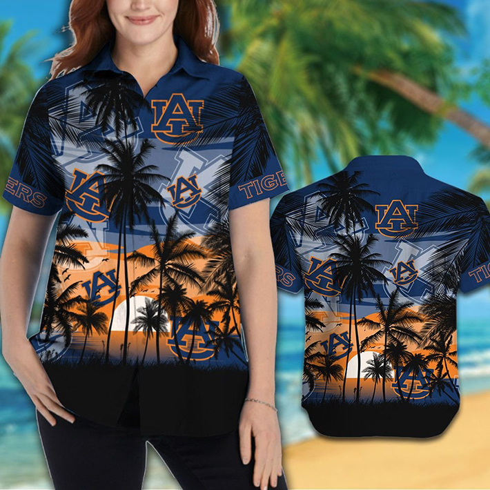 Auburn Tigers Tropical Hawaiian Shirt, Short1
