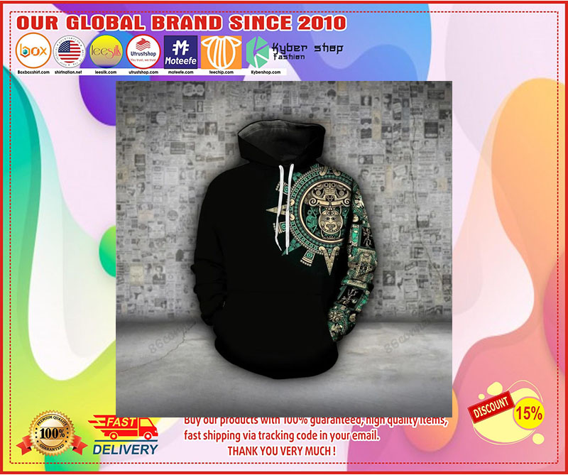 Aztec emerald 3D hoodie and legging 1