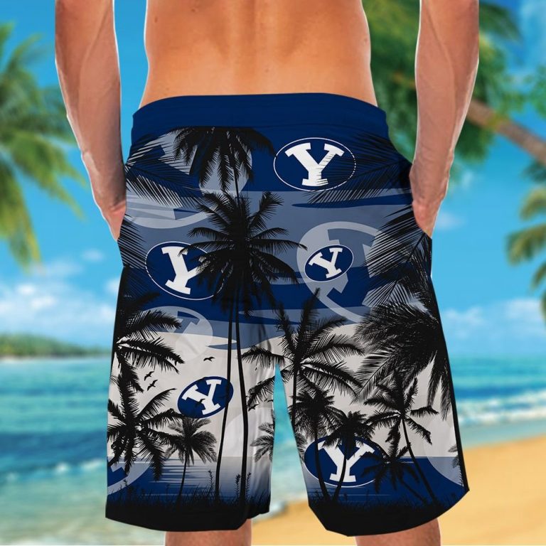 BYU Cougars football Hawaiian Tropical shirt, short 4