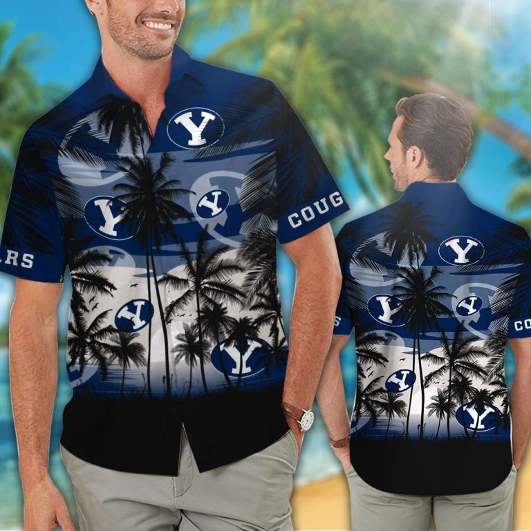 BYU Cougars football Hawaiian Tropical shirt, short