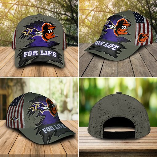Baltimore Ravens And Baltimore Orioles For Life Hat Cap – Hothot 121021