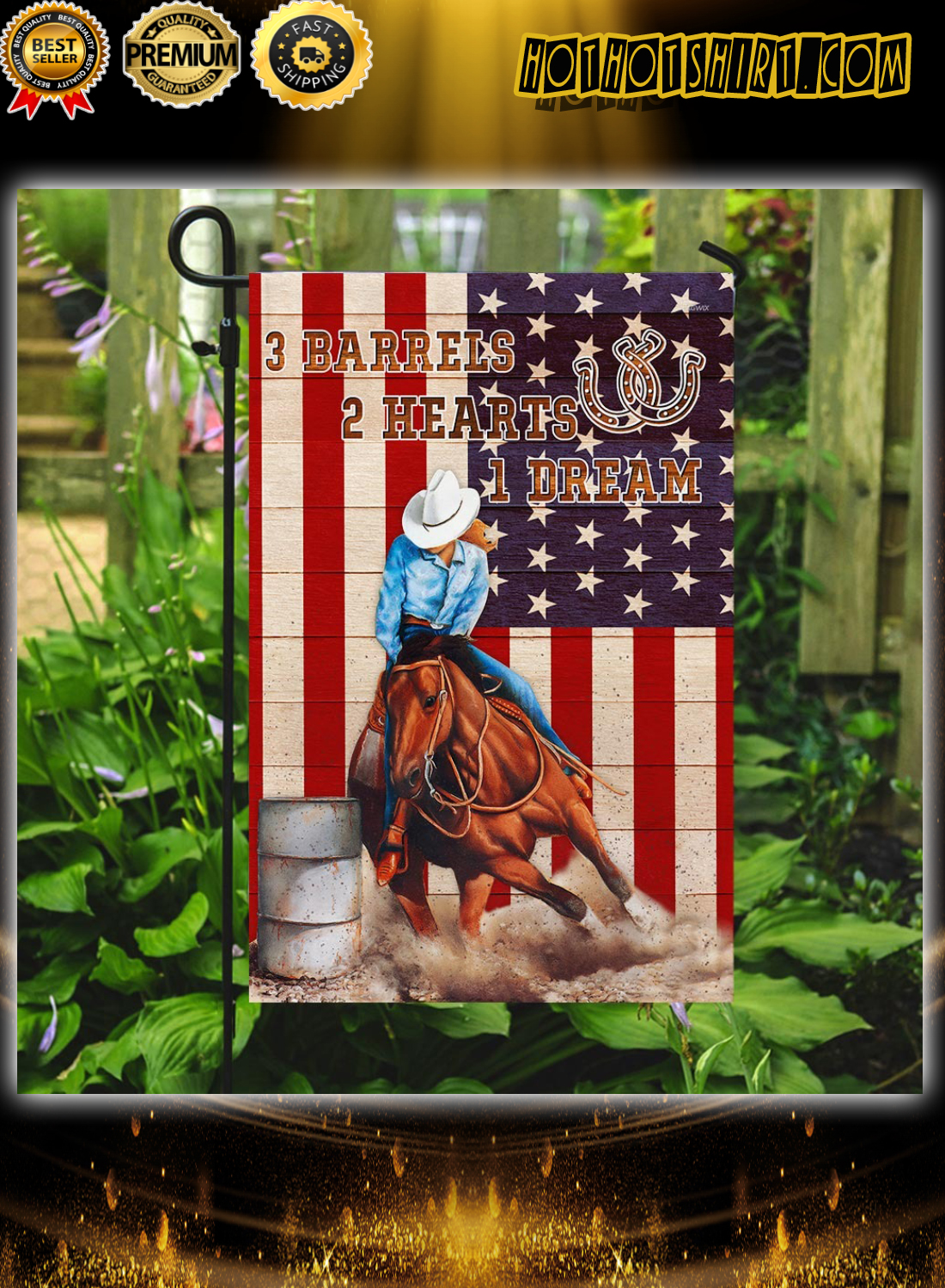 Barrel racing flag