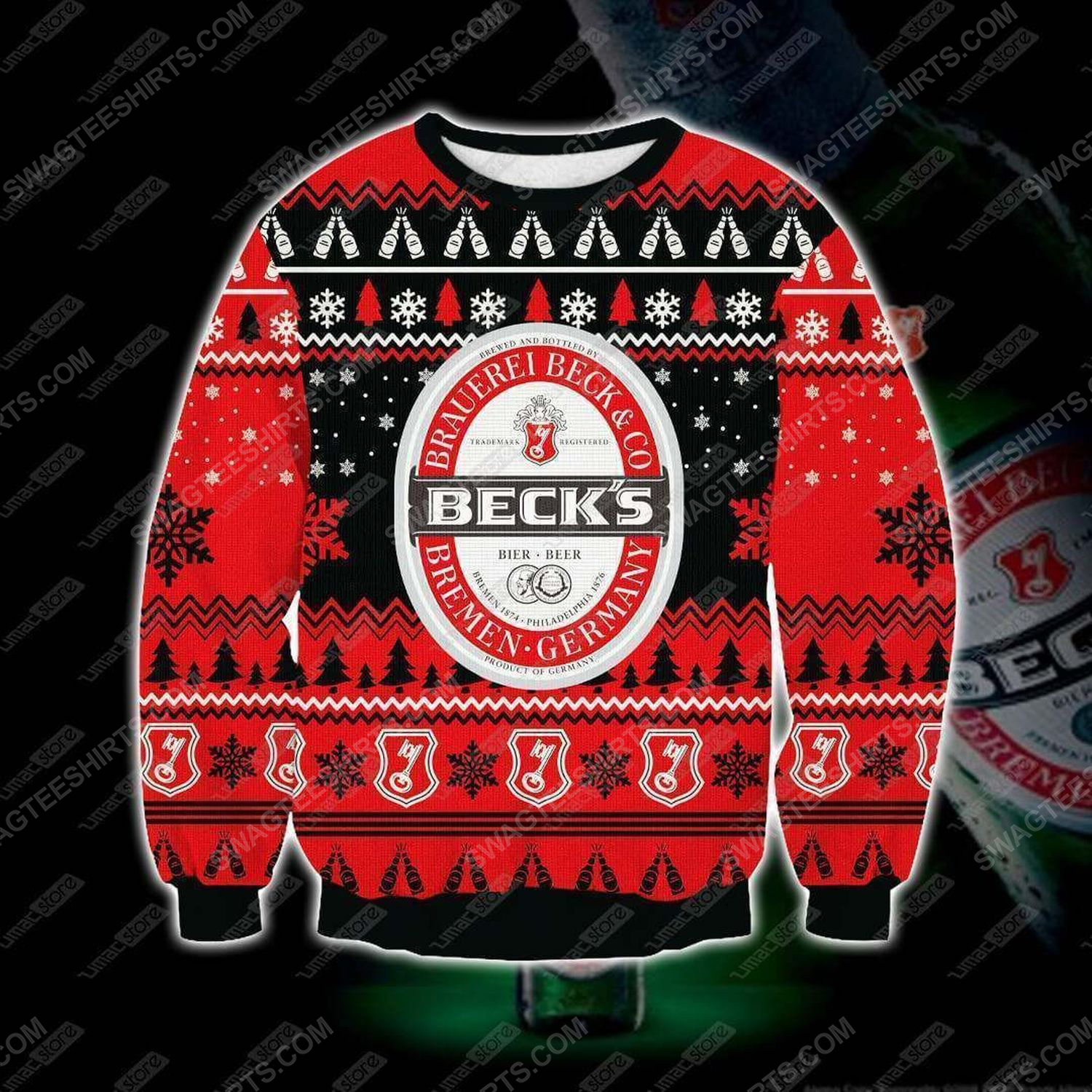 Beck's bremen germany ugly christmas sweater