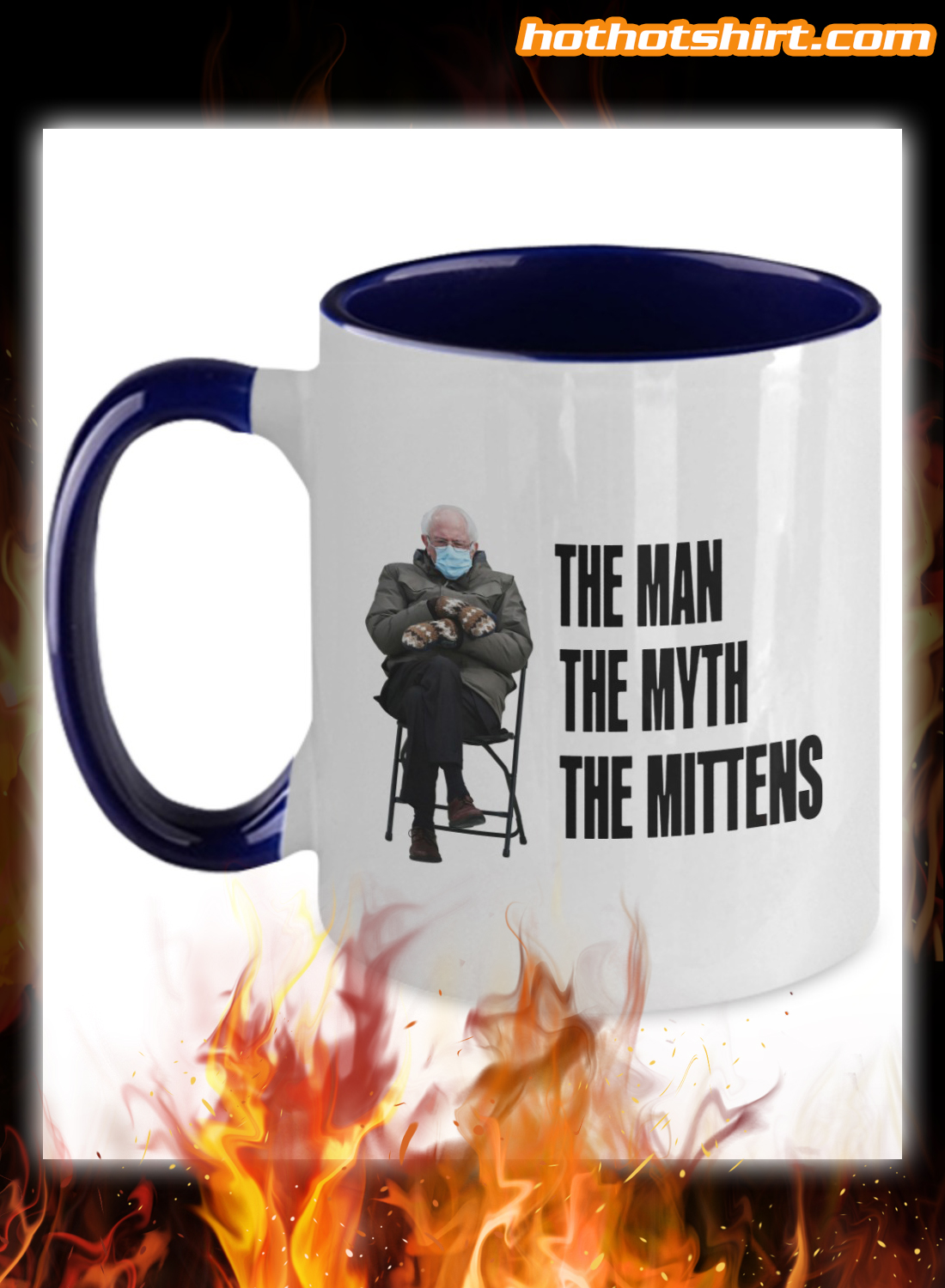 Bernie Sanders the man the myth the mittens mug 2