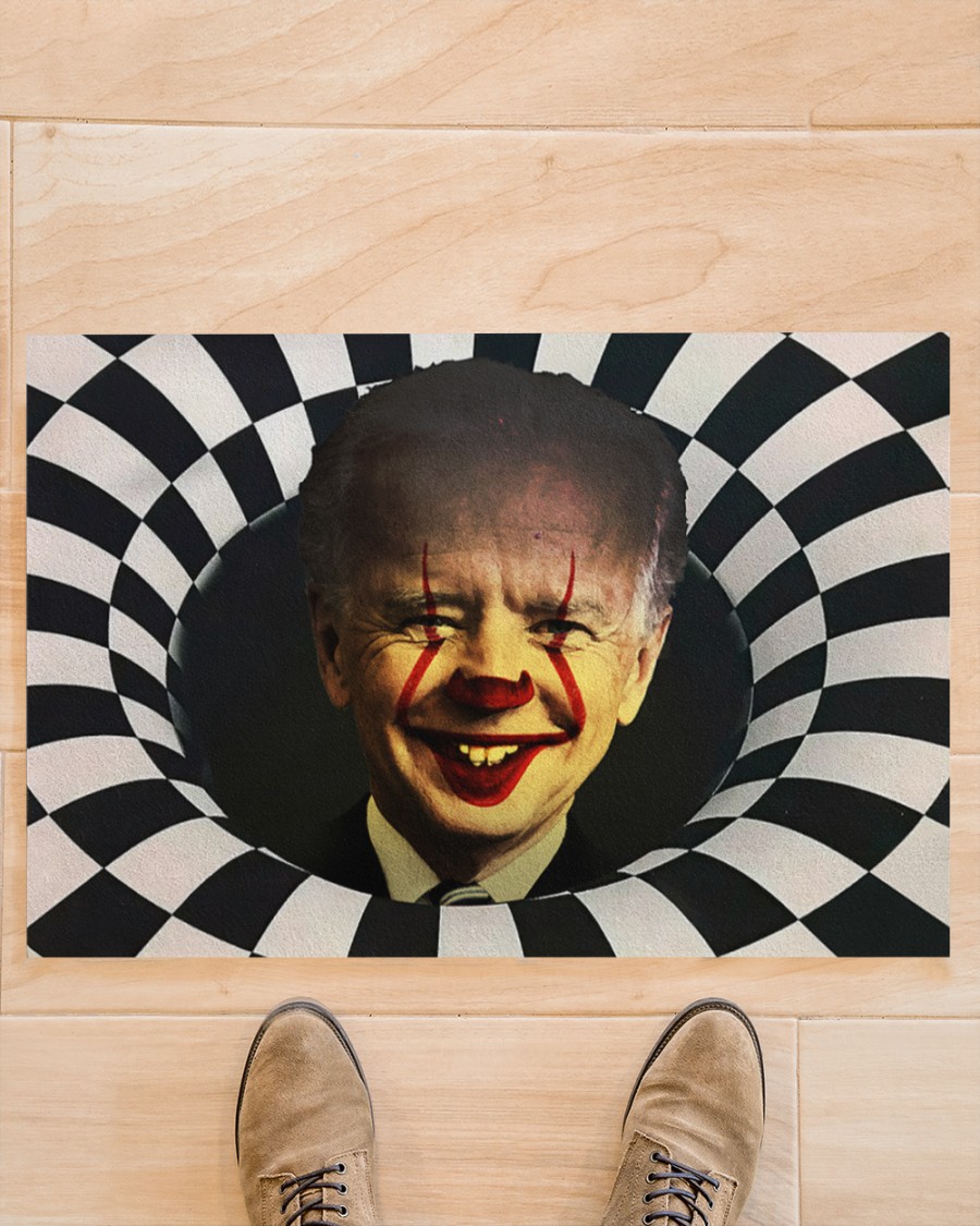 Biden Clown IT Pennywise 3d illusion doormat – LIMITED EDITION