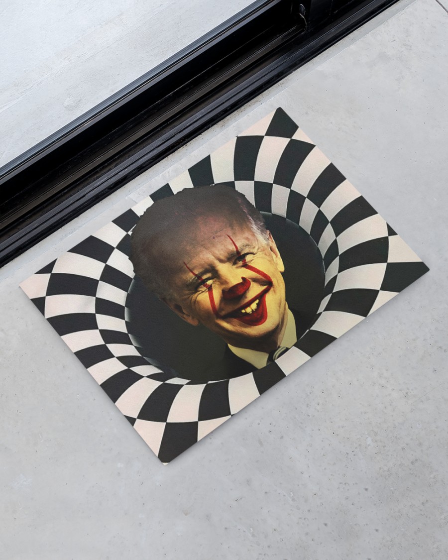 Biden Clown IT Pennywise 3d illusion doormat 3