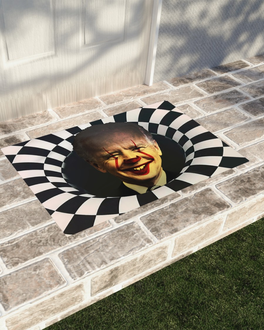 Biden Clown IT Pennywise 3d illusion doormat 5