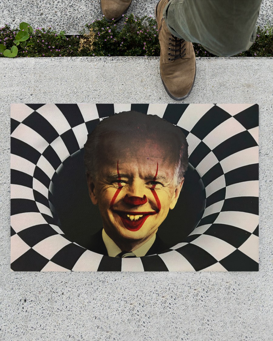 Biden Clown IT Pennywise 3d illusion doormat