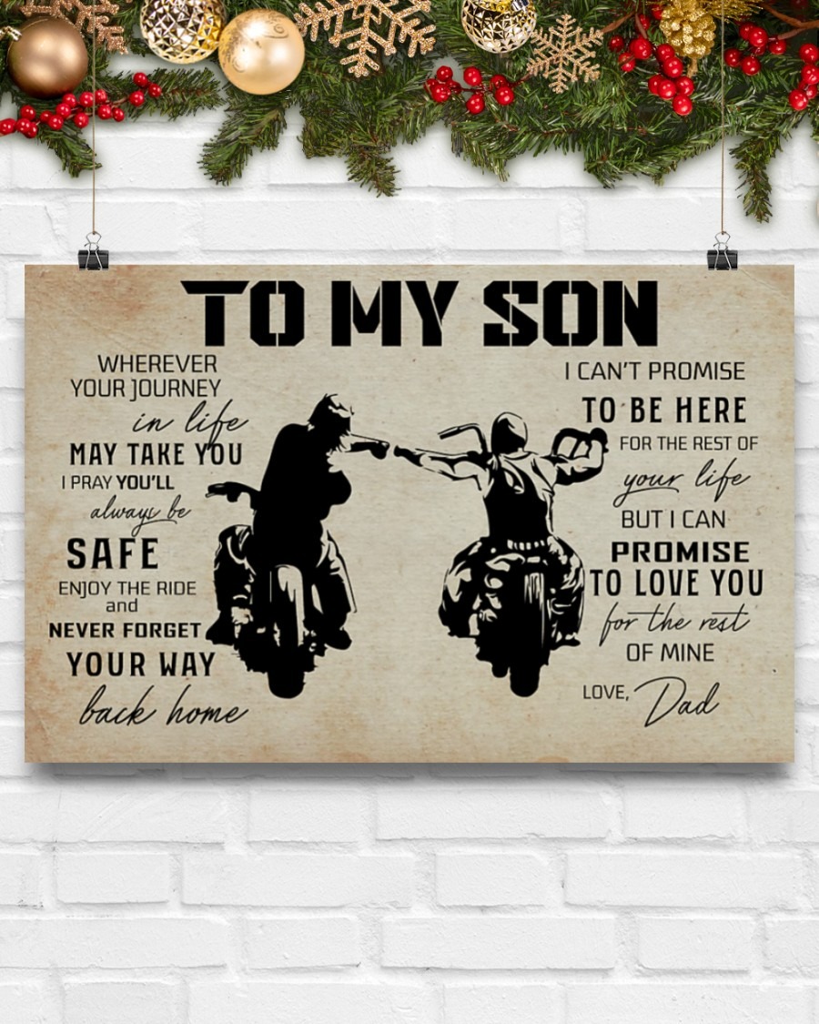 Biker dad to my son poster4