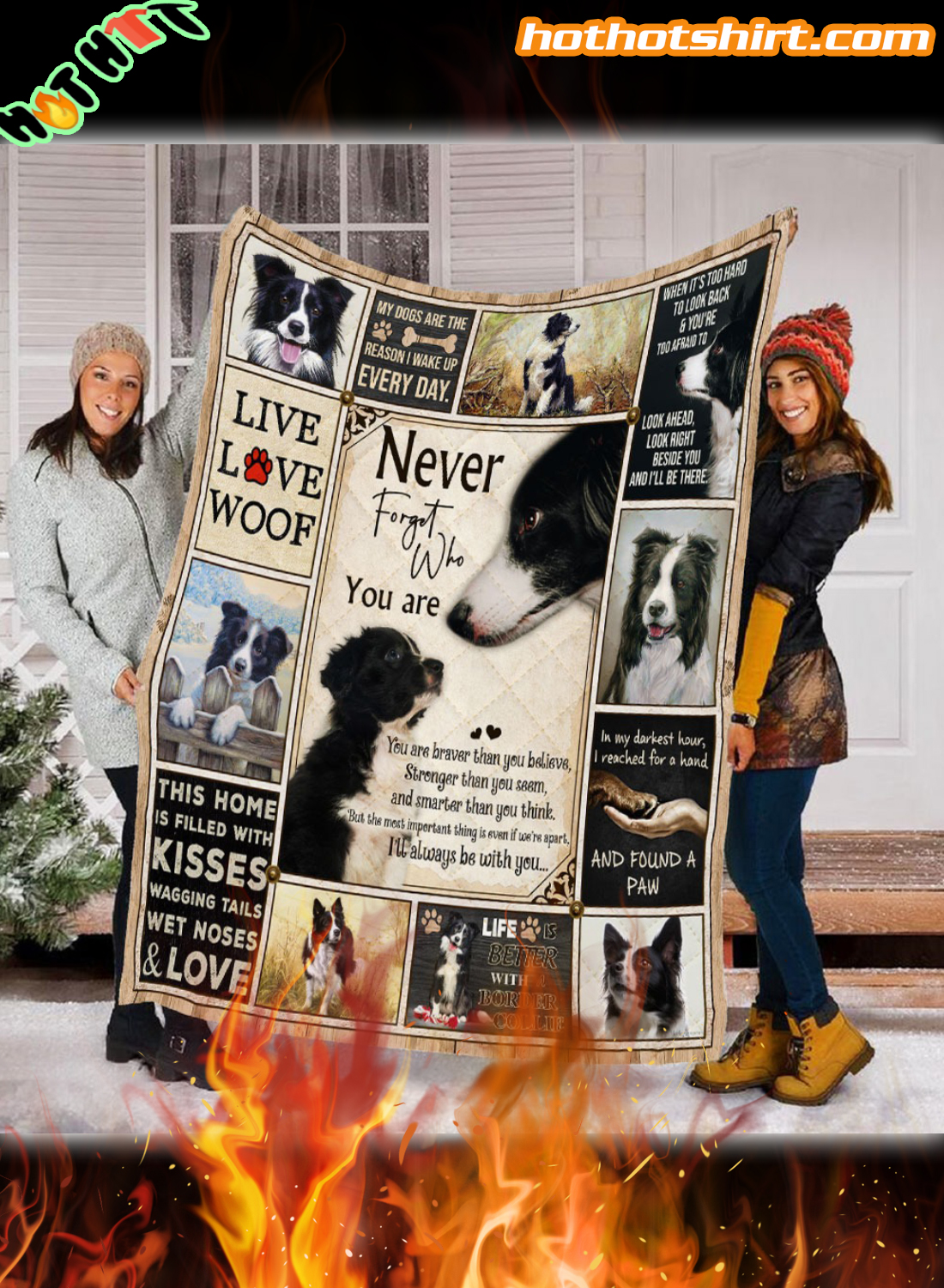 Border Collie never forget who you are quilt blanket 2